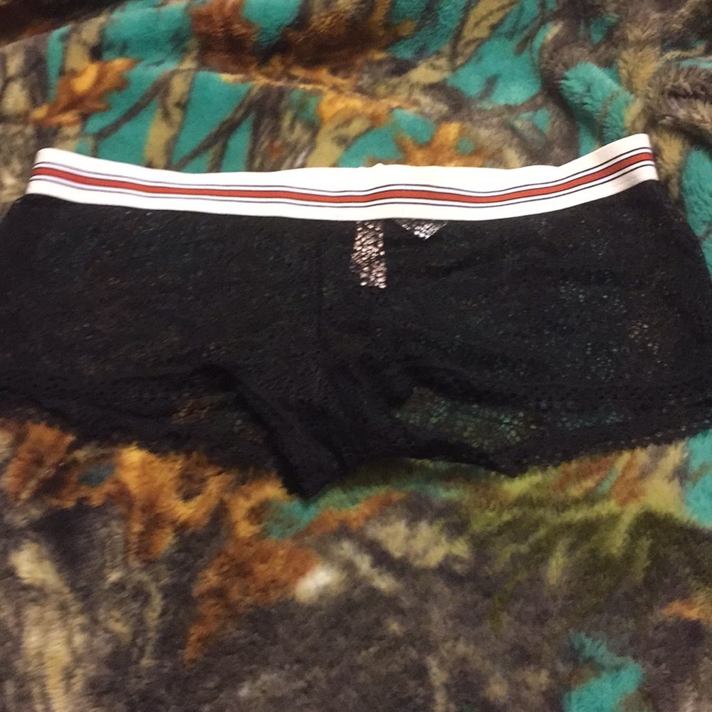 Victoria’s Secret black mesh shortie panties large - Picture 2 of 2